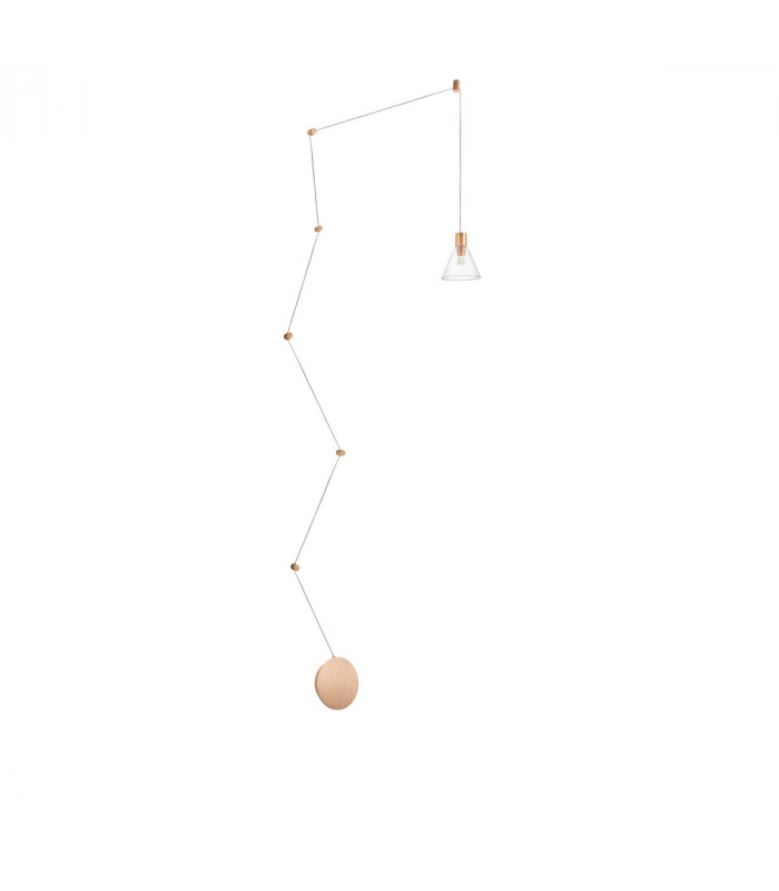 Marce Pendant Ceiling Light Gold Aluminium Clear Glass LED 5W 250Lm 3000K-1