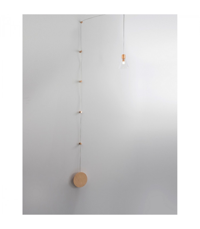 Marce Pendant Ceiling Light Gold Aluminium Clear Glass LED 5W 250Lm 3000K-2