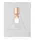 Marce Pendant Ceiling Light Gold Aluminium Clear Glass LED 5W 250Lm 3000K-3