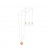 Marce Pendant Ceiling Light Gold Aluminium Clear Glass LED 15W 750Lm 3000K-1