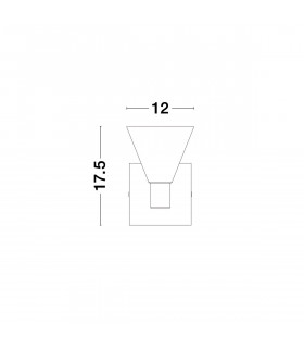 Marce Integrated LED Wall Lamp Gold Aluminium Clear Glass LED 5W 250Lm 3000K-2