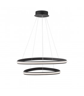 Aries Integrated LED Pendant Ceiling Light Dimmable Sandy Black Aluminium LED 48W 2363Lm 3000K-1