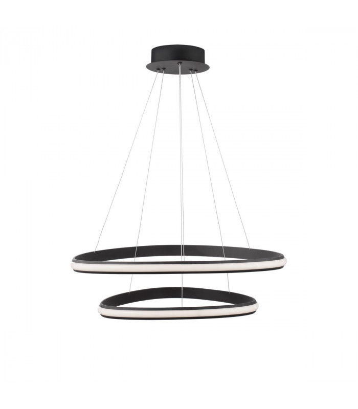 Aries Integrated LED Pendant Ceiling Light Dimmable Sandy Black Aluminium LED 48W 2363Lm 3000K-1