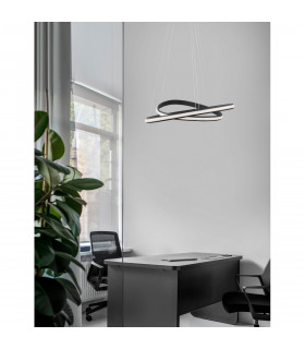 Aries Integrated LED Pendant Ceiling Light Dimmable Sandy Black Aluminium LED 48W 2363Lm 3000K-2