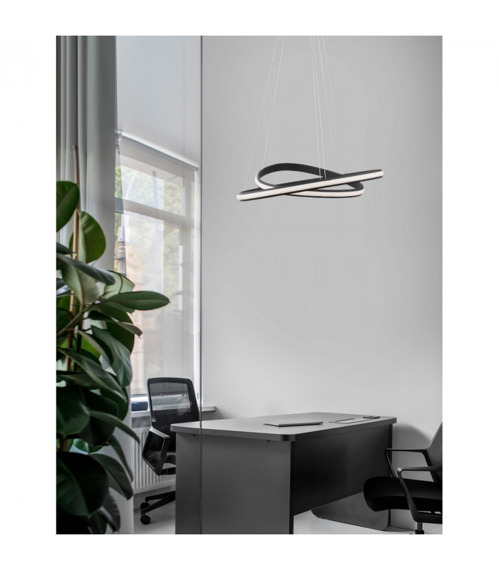 Aries Integrated LED Pendant Ceiling Light Dimmable Sandy Black Aluminium LED 48W 2363Lm 3000K-2