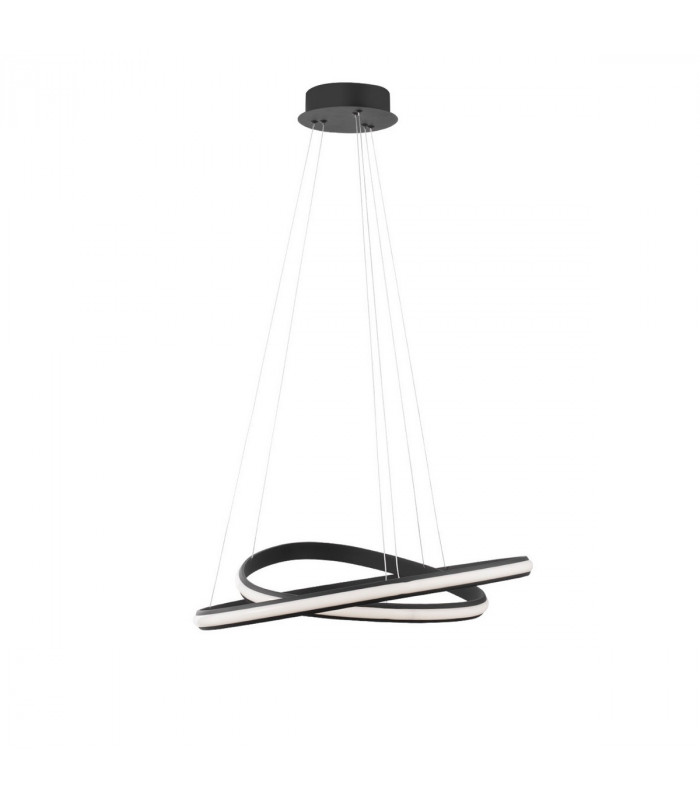 Aries Integrated LED Pendant Ceiling Light Dimmable Sandy Black Aluminium LED 48W 2363Lm 3000K-3
