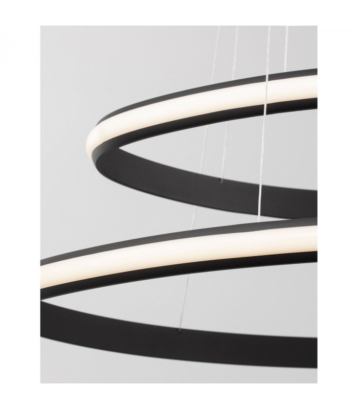 Aries Integrated LED Pendant Ceiling Light Dimmable Sandy Black Aluminium LED 48W 2363Lm 3000K-4