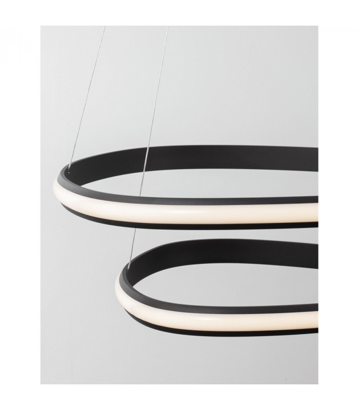 Aries Integrated LED Pendant Ceiling Light Dimmable Sandy Black Aluminium LED 48W 2363Lm 3000K-5