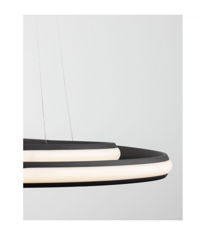 Aries Integrated LED Pendant Ceiling Light Dimmable Sandy Black Aluminium LED 48W 2363Lm 3000K-6