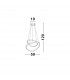 Aries Integrated LED Pendant Ceiling Light Dimmable Sandy Black Aluminium LED 48W 2363Lm 3000K-8