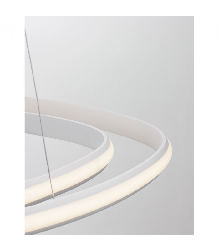 Aries Integrated LED Pendant Ceiling Light Dimmable Sandy White Aluminium LED 48W 2363Lm 3000K-4