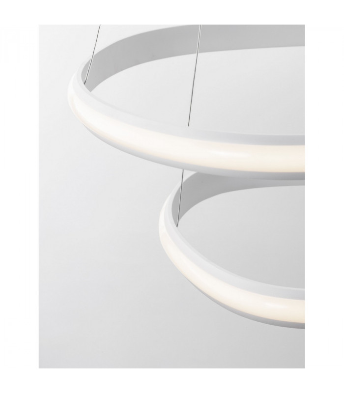Aries Integrated LED Pendant Ceiling Light Dimmable Sandy White Aluminium LED 48W 2363Lm 3000K-5