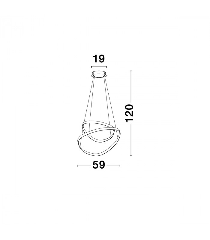Aries Integrated LED Pendant Ceiling Light Dimmable Sandy White Aluminium LED 48W 2363Lm 3000K-8