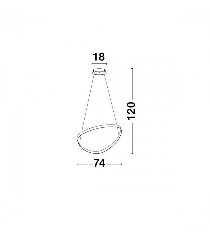 Aries Integrated LED Pendant Ceiling Light Sandy Black Aluminium LED 32W 1770Lm 3000K-5