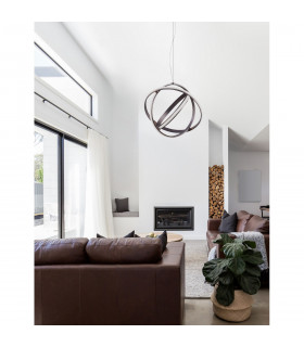 Pertone Integrated LED Pendant Ceiling Light Black Purple Aluminium Adjustable LED 53W 2627Lm 3000K-2