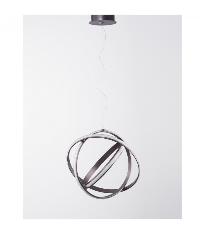 Pertone Integrated LED Pendant Ceiling Light Black Purple Aluminium Adjustable LED 53W 2627Lm 3000K-4