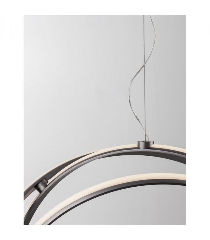 Pertone Integrated LED Pendant Ceiling Light Black Purple Aluminium Adjustable LED 63W 3043Lm 3000K-3