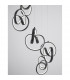 Rings Integrated LED Pendant Ceiling Light Sandy Black Aluminium LED 60W 2310Lm 3000K-4