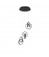 Rings Integrated LED Pendant Ceiling Light Sandy Black Aluminium LED 43W 1806Lm 3000K-1