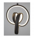 Rings Integrated LED Pendant Ceiling Light Sandy Black Aluminium LED 43W 1806Lm 3000K-4