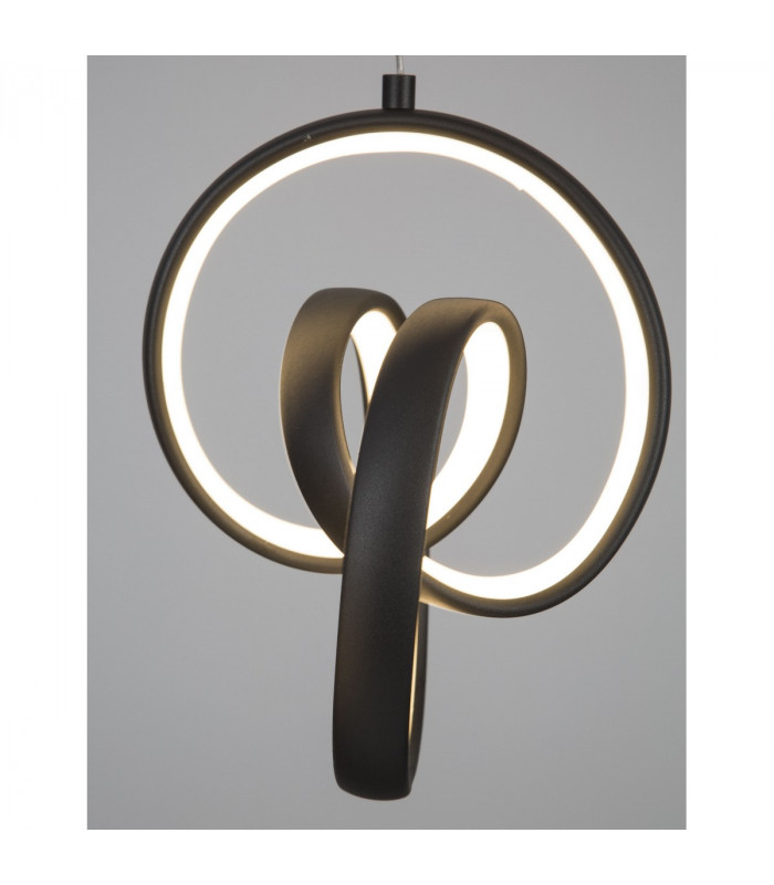 Rings Integrated LED Pendant Ceiling Light Sandy Black Aluminium LED 43W 1806Lm 3000K-4