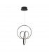 Rings Integrated LED Pendant Ceiling Light Sandy Black Aluminium LED 43W 1895Lm 3000K-1