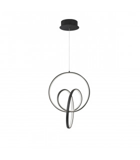 Rings Integrated LED Pendant Ceiling Light Sandy Black Aluminium LED 43W 1895Lm 3000K-1