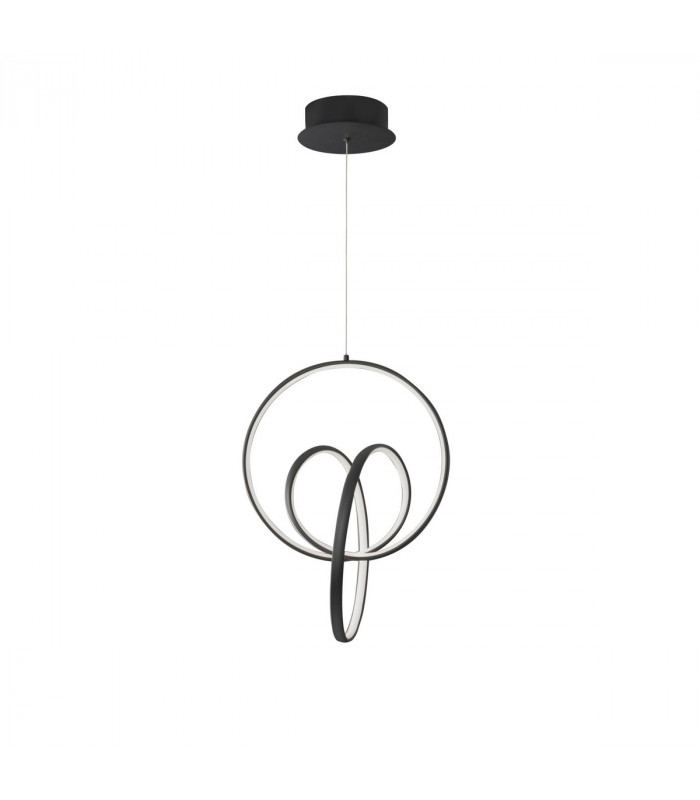Rings Integrated LED Pendant Ceiling Light Sandy Black Aluminium LED 43W 1895Lm 3000K-1