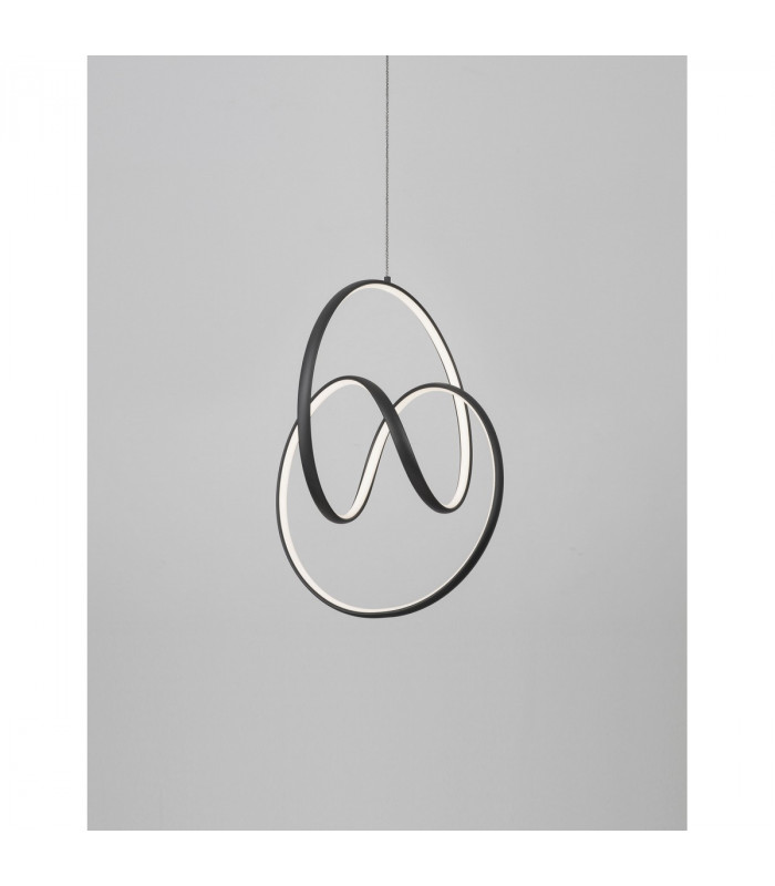 Rings Integrated LED Pendant Ceiling Light Sandy Black Aluminium LED 43W 1895Lm 3000K-2