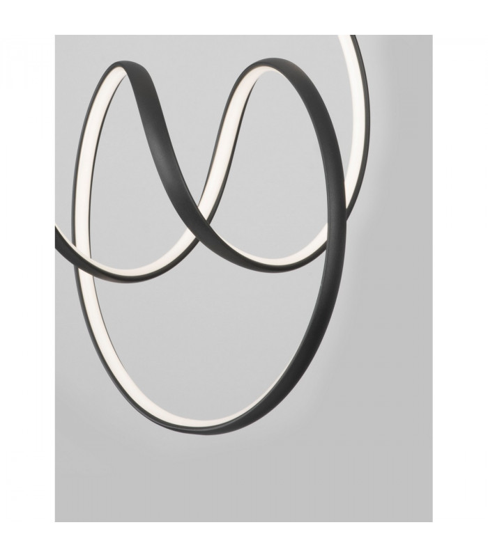 Rings Integrated LED Pendant Ceiling Light Sandy Black Aluminium LED 43W 1895Lm 3000K-3