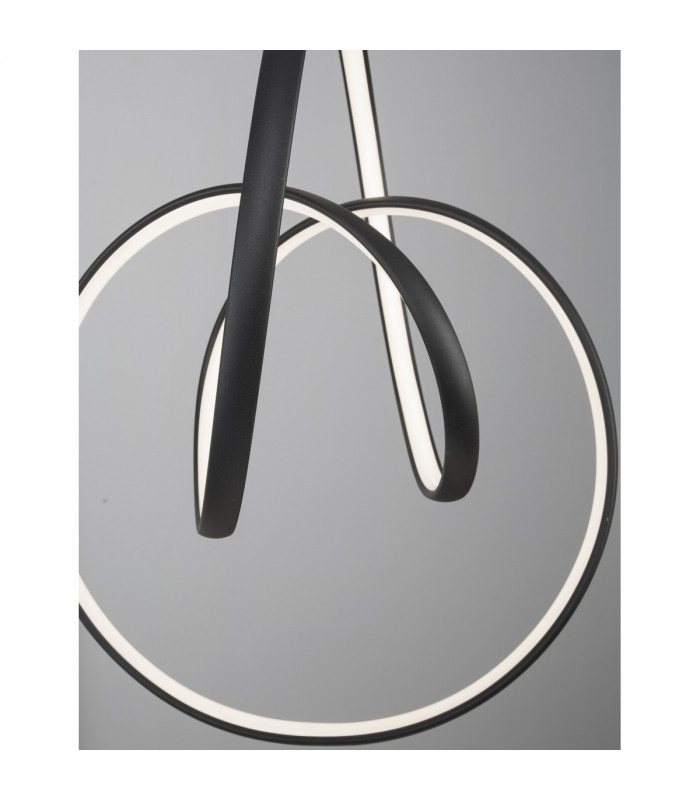 Rings Integrated LED Pendant Ceiling Light Sandy Black Aluminium LED 43W 1895Lm 3000K-5