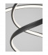 Rings Integrated LED Pendant Ceiling Light Sandy Black Aluminium LED 43W 1895Lm 3000K-6