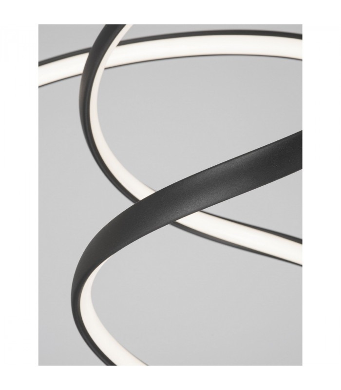 Rings Integrated LED Pendant Ceiling Light Sandy Black Aluminium LED 43W 1895Lm 3000K-6