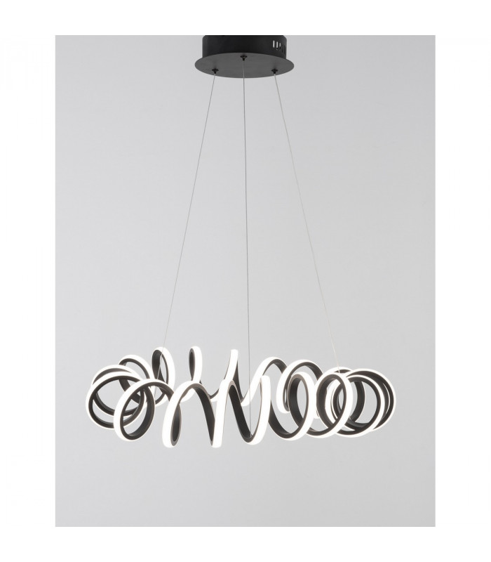 Zinia Integrated LED Pendant Ceiling Light Sandy Black Aluminium Silicone LED 45W 3375Lm 3000K-3