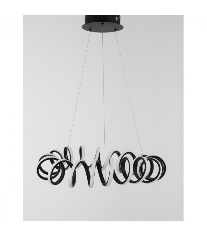 Zinia Integrated LED Pendant Ceiling Light Sandy Black Aluminium Silicone LED 45W 3375Lm 3000K-4