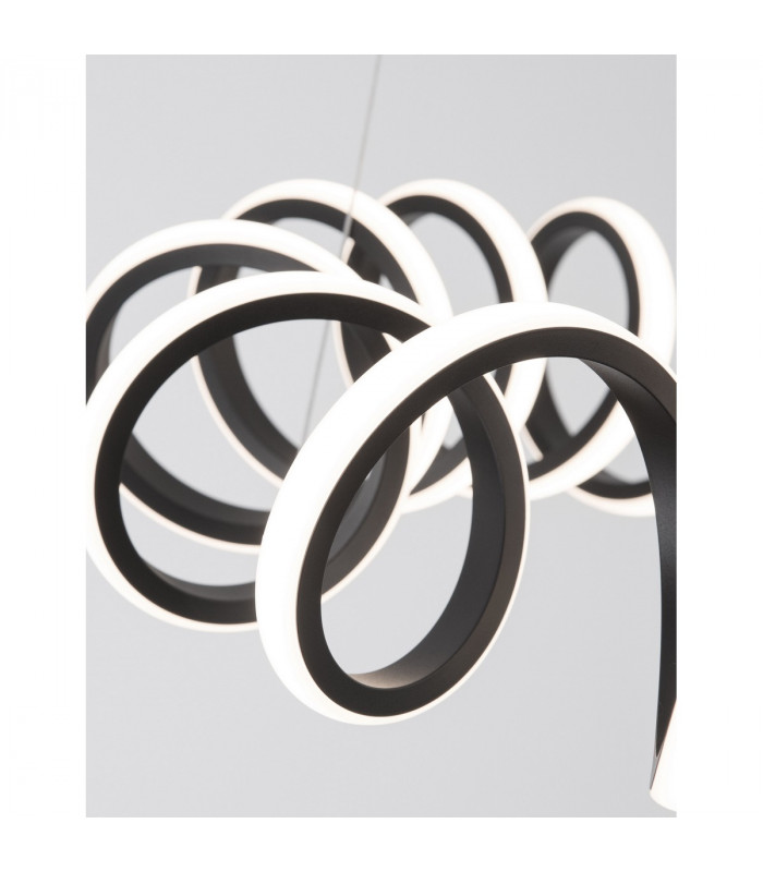 Zinia Integrated LED Pendant Ceiling Light Sandy Black Aluminium Silicone LED 45W 3375Lm 3000K-5