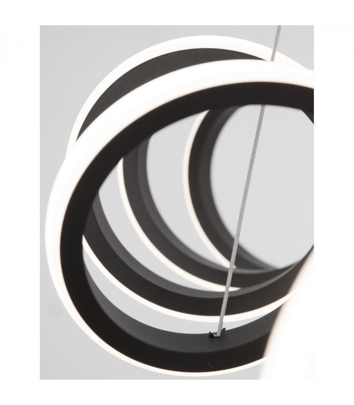 Zinia Integrated LED Pendant Ceiling Light Sandy Black Aluminium Silicone LED 45W 3375Lm 3000K-8