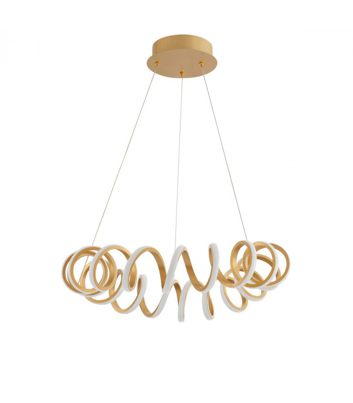 Zinia Integrated LED Pendant Ceiling Light Sandy Gold Aluminium Silicone LED 45W 3375Lm 3000K-1