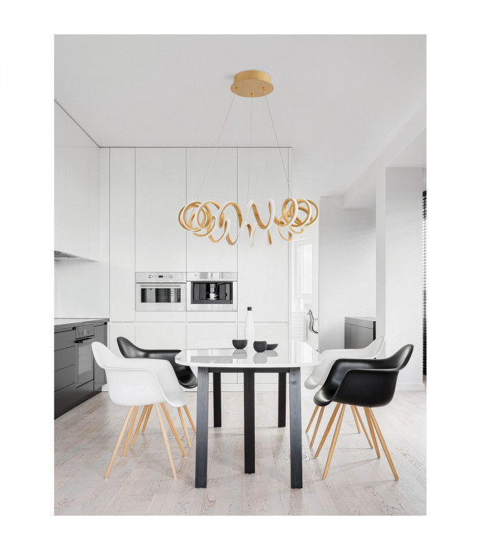 Zinia Integrated LED Pendant Ceiling Light Sandy Gold Aluminium Silicone LED 45W 3375Lm 3000K-2