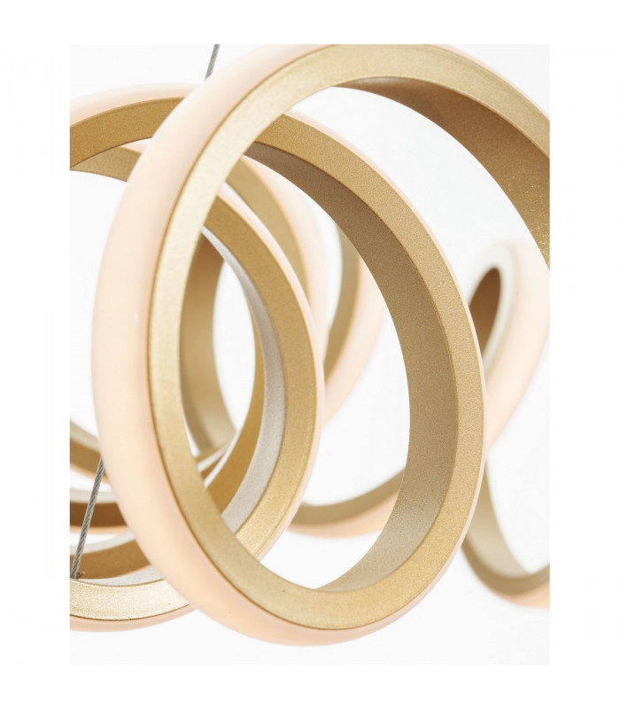 Zinia Integrated LED Pendant Ceiling Light Sandy Gold Aluminium Silicone LED 45W 3375Lm 3000K-3