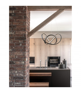 Apus Integrated LED Pendant Ceiling Light Sandy Black Aluminium LED 45W 1720Lm 3000K-2