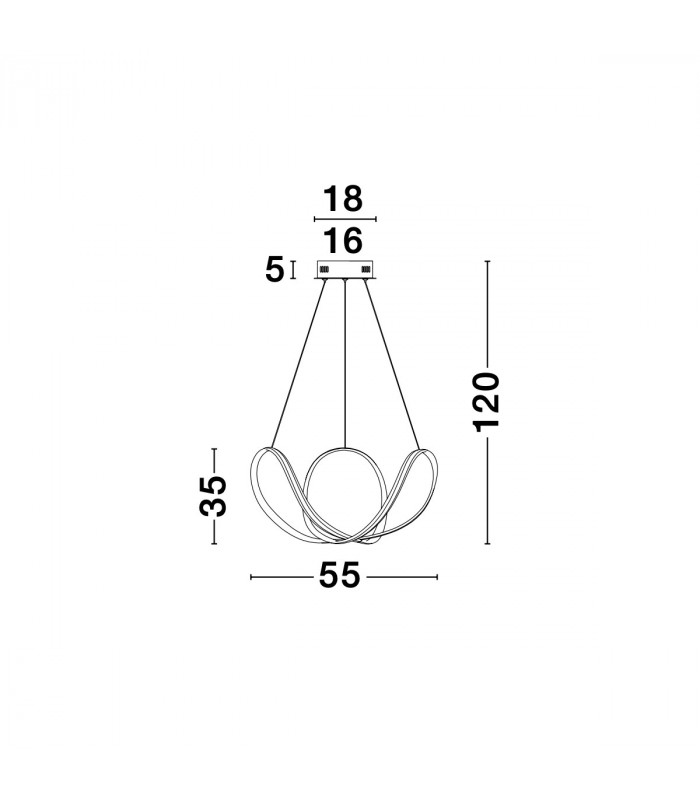 Apus Integrated LED Pendant Ceiling Light Sandy Black Aluminium LED 45W 1720Lm 3000K-5