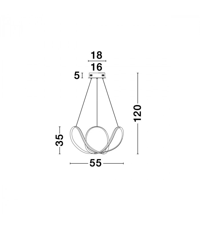 Apus Integrated LED Pendant Ceiling Light Sandy White Aluminium LED 45W 1720Lm 3000K-7