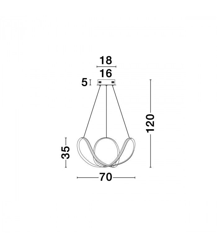 Apus Integrated LED Pendant Ceiling Light Sandy White Aluminium LED 50W 2158Lm 3000K-8