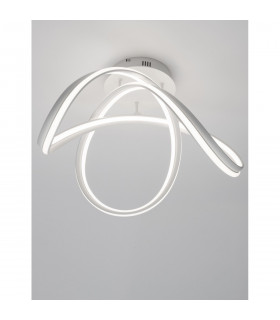 Truno Integrated LED Semi Flush Light Sandy White Aluminium LED 60W 4746Lm 3000K-2