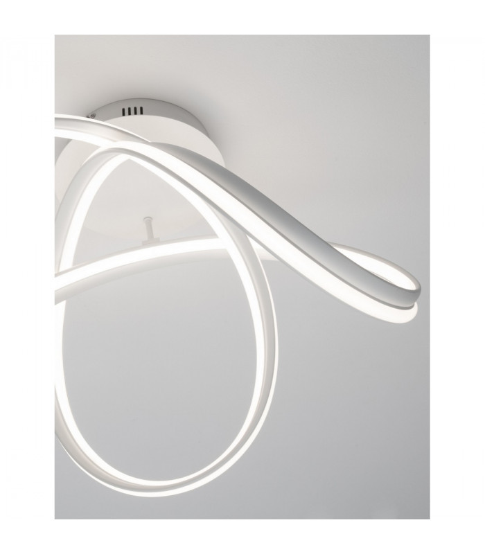 Truno Integrated LED Semi Flush Light Sandy White Aluminium LED 60W 4746Lm 3000K-4