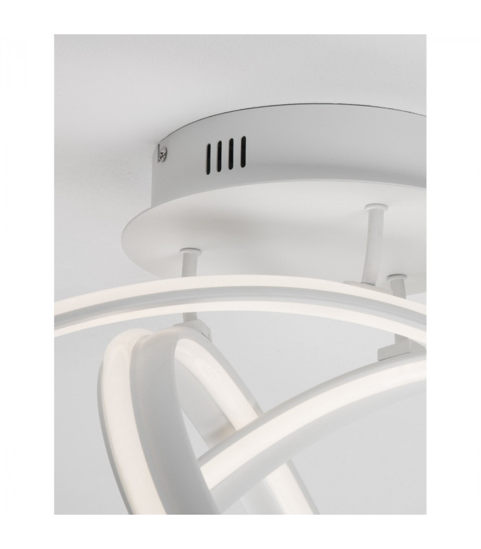 Truno Integrated LED Semi Flush Light Sandy White Aluminium LED 60W 4746Lm 3000K-5