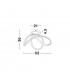 Truno Integrated LED Semi Flush Light Sandy White Aluminium LED 60W 4746Lm 3000K-6