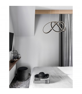 Truno Integrated LED Pendant Ceiling Light Sandy Black Aluminium LED 60W 3045Lm 3000K-2