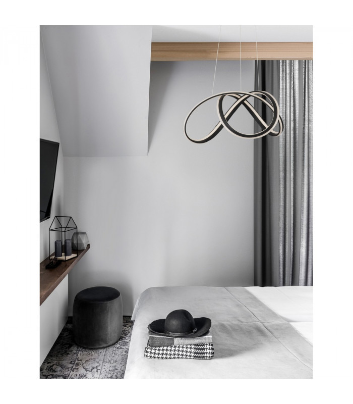 Truno Integrated LED Pendant Ceiling Light Sandy Black Aluminium LED 60W 3045Lm 3000K-2